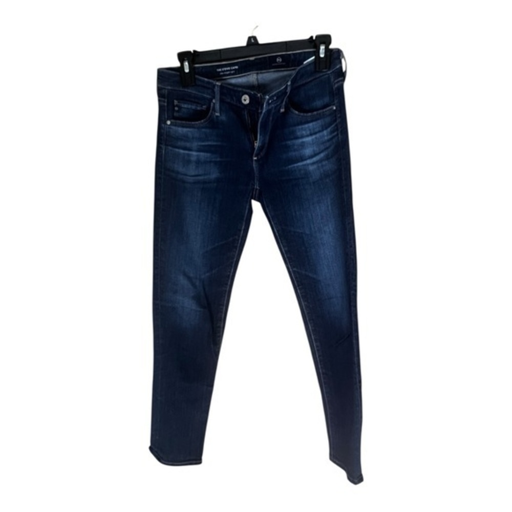 Ag Adriano Goldschmied Dark Blue Denim Stevie capri